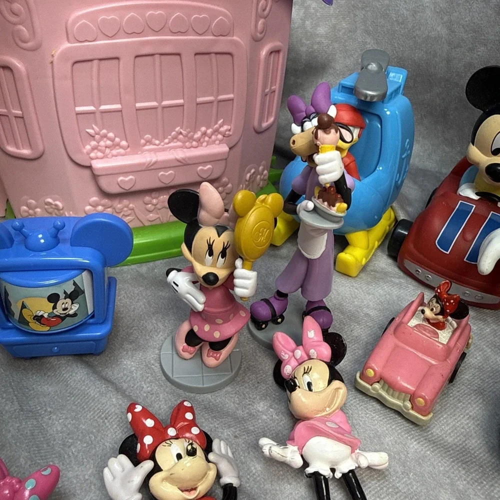 Fisher Price Little People Mickey & Minnie Mouse House Figures Lot Of 28 Vintage